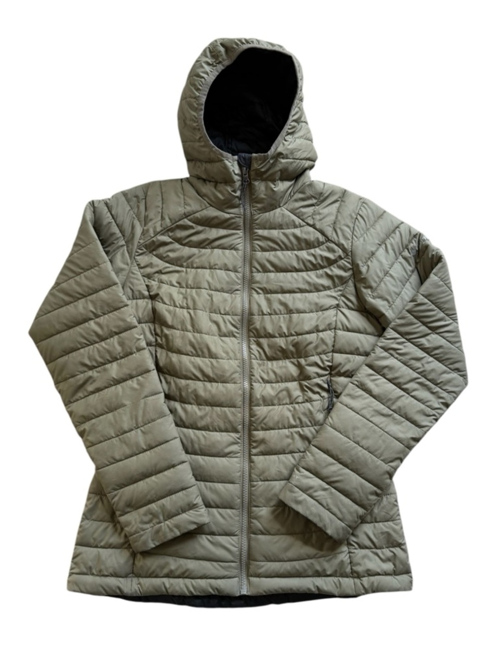 Columbia Women’s Silver Falls Hooded Packable Puffer Jacket Small Olive Outdoor